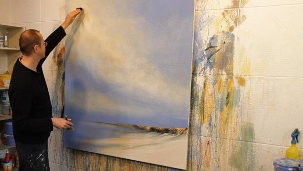 Hinrich Schüler im Atelier